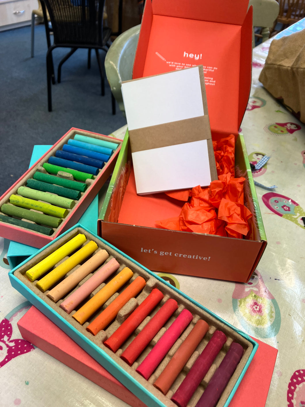 Box of chalk pastels