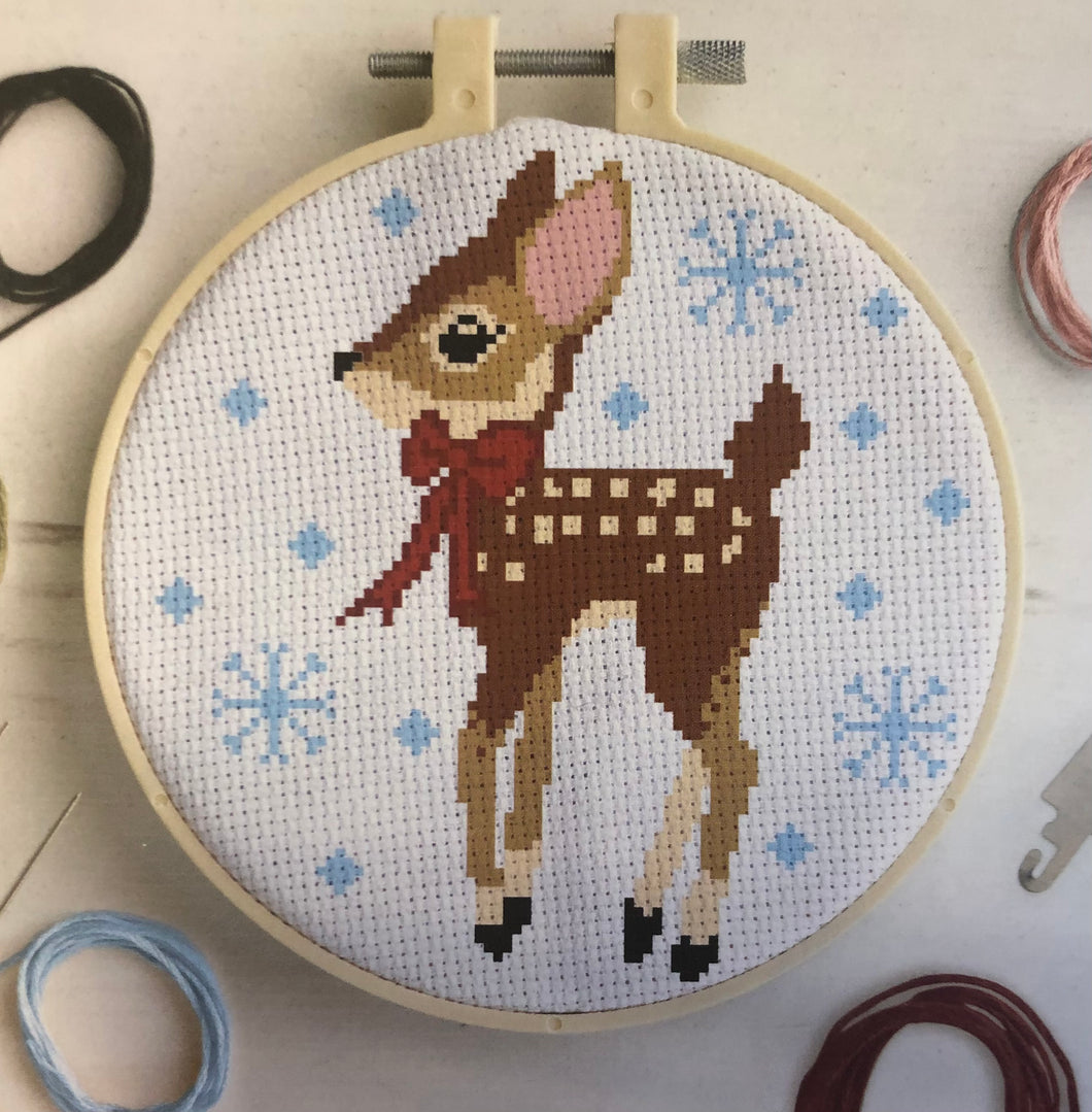 Cross Stitch Kit - Retro Deer
