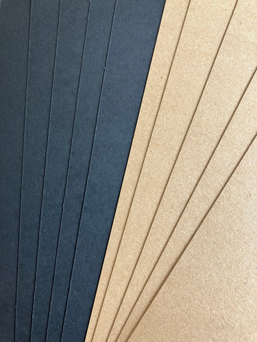 Kraft & Black cardstock 10 sheet pack