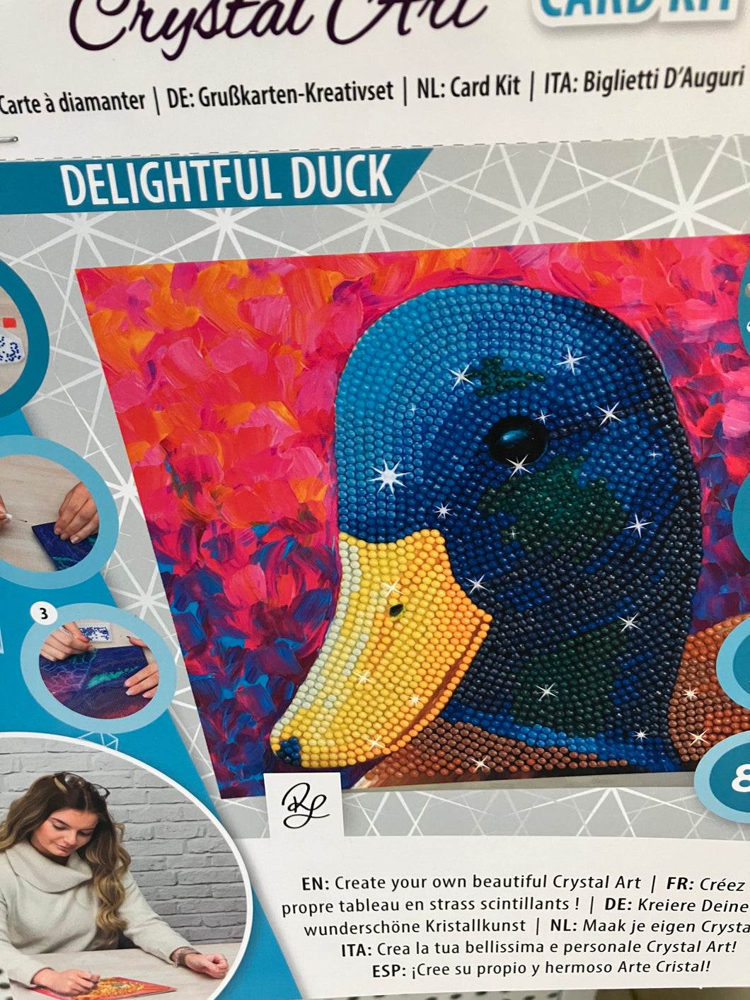 Crystal Art card kit - Delightful Duck