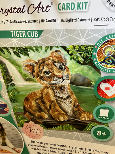 Crystal Art card kit - Tiger Cub