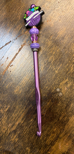 6mm crochet hook - purple