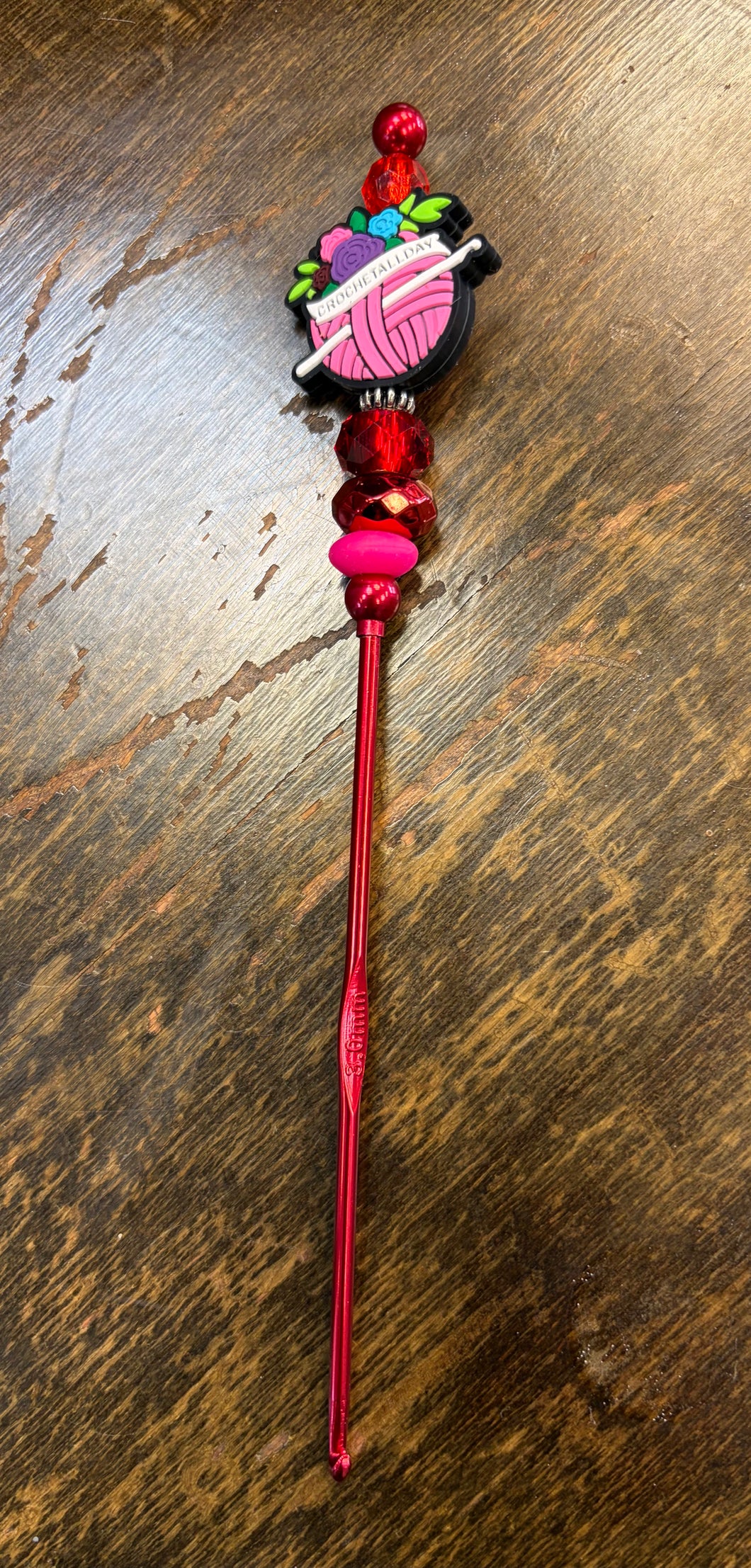 3mm crochet hook - red