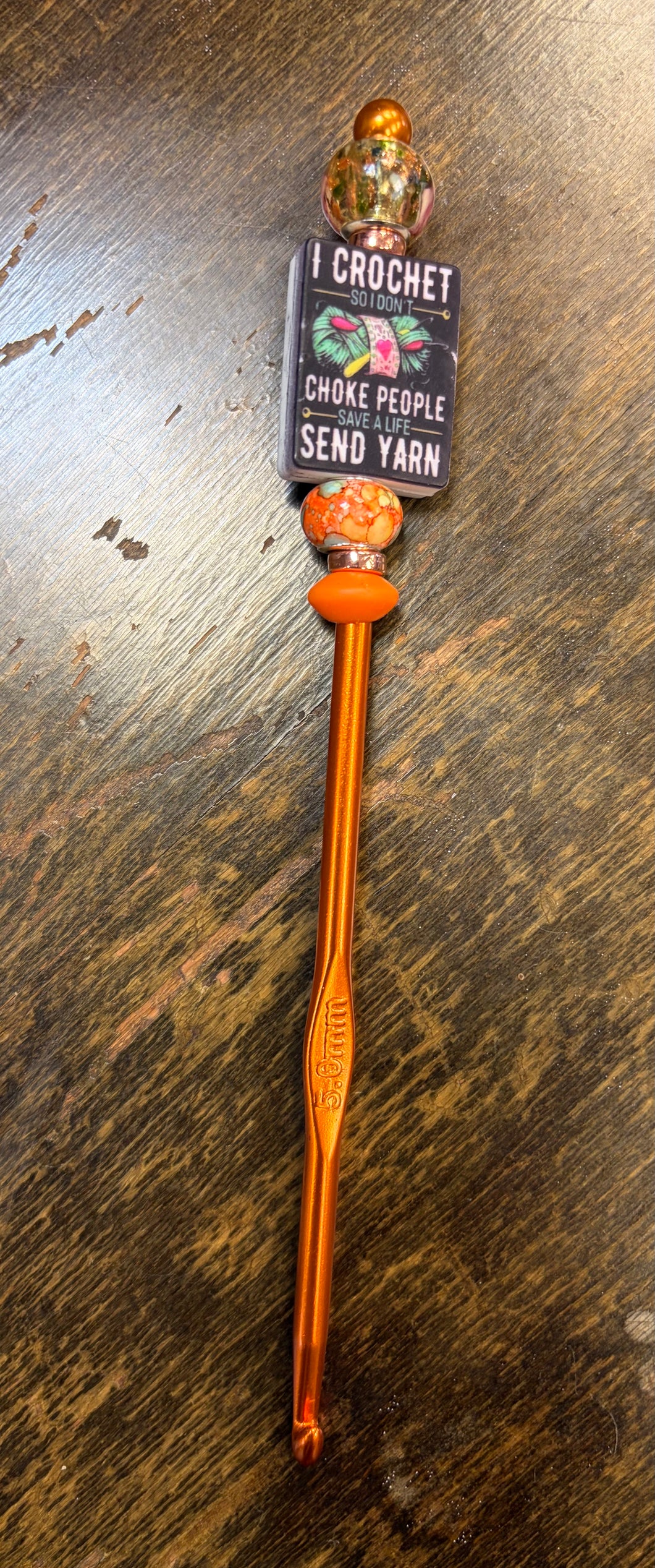 5mm crochet hook - orange book