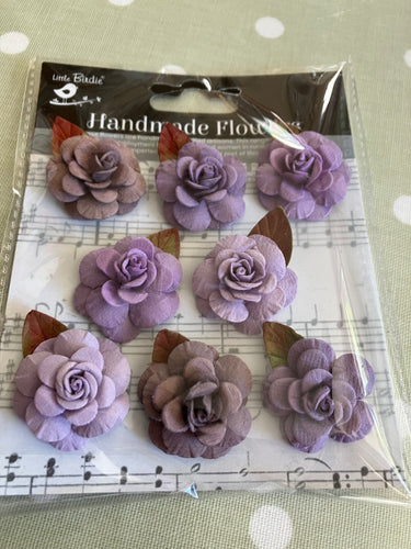 Purple paper flowers