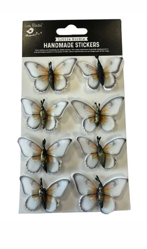 3D white butterfly embellishments