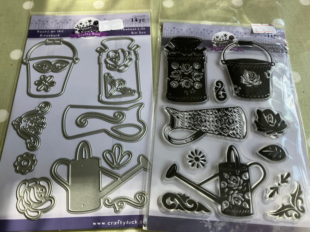 Roses on the Riverbank A6 die and stamp sets