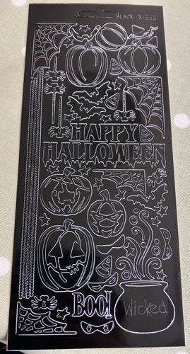 Black Halloween peel off sheet