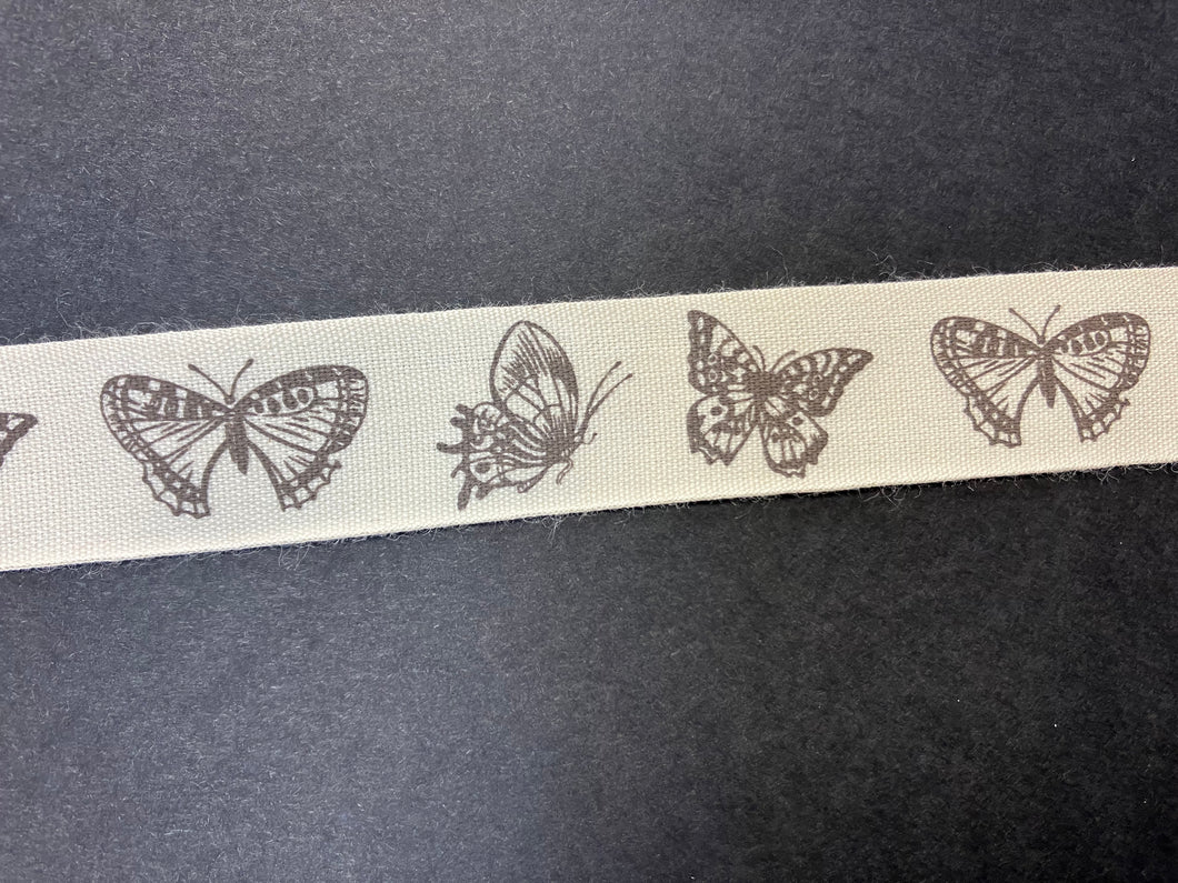 Butterfly grosgrain ribbon - 1 metre