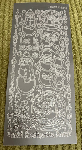 Let it Snow peel off sheet