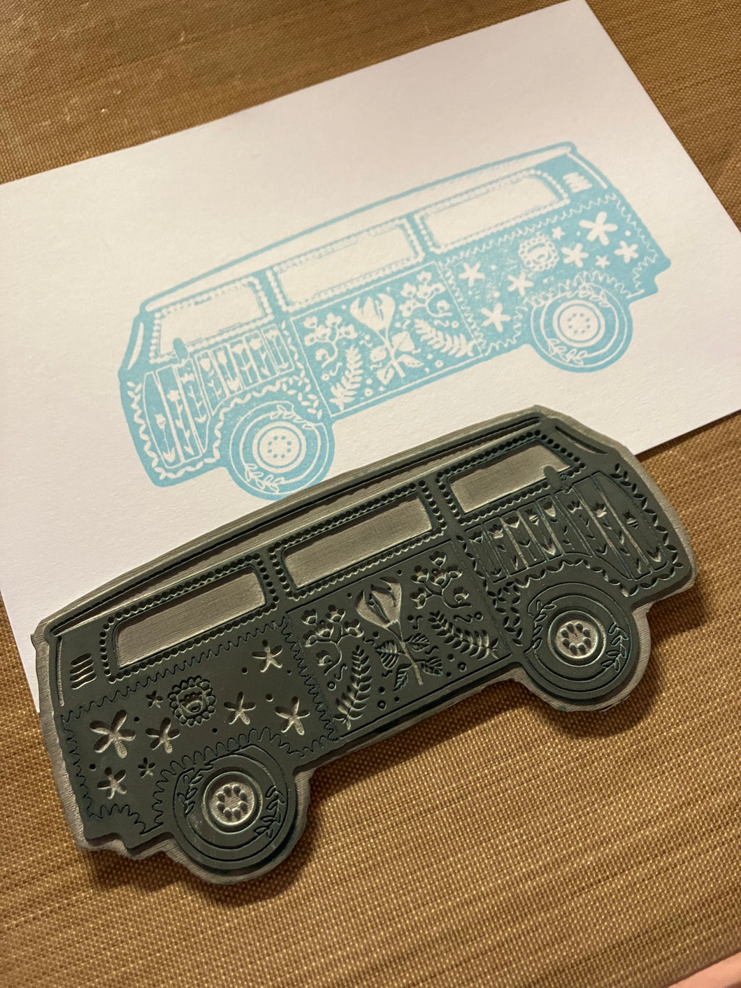 Camper Van Rubber Stamp