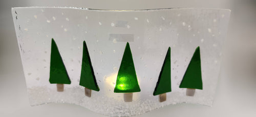 Glass Christmas curved candle - Saturday 16th November 10.30am-12.30