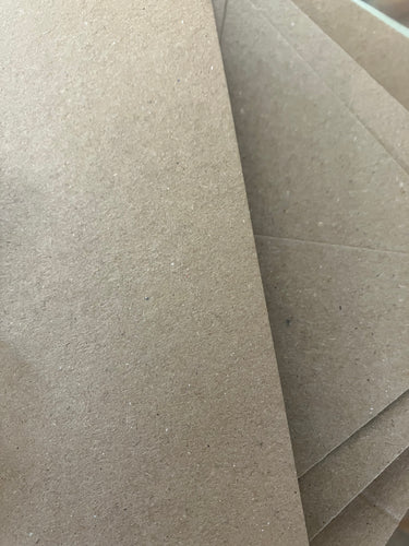 5x7 Kraft card blanks & envelopes x10