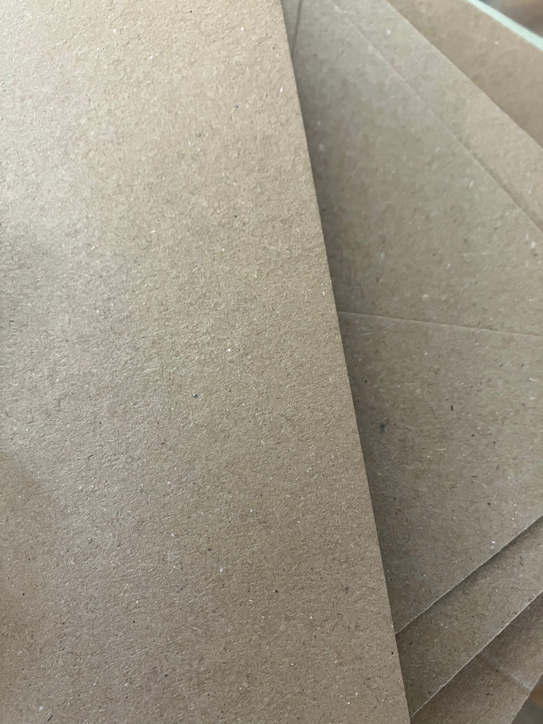 5x7 Kraft card blanks & envelopes x10