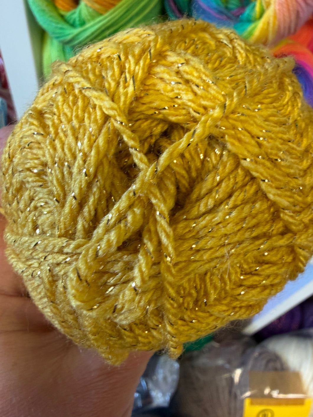 Cygnet Glitter DK Yarn - Golden Rings