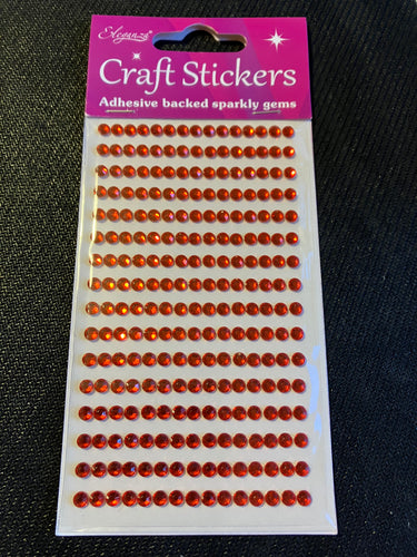 4mm self-adhesive gems - Red