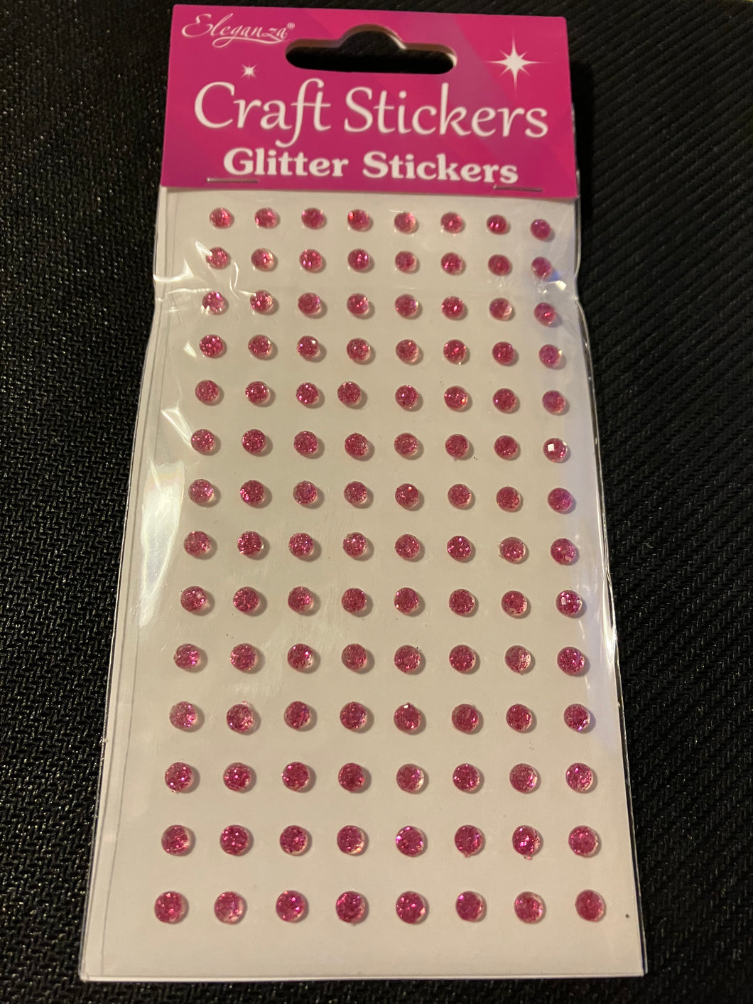 4mm Glitter Gems - Pink