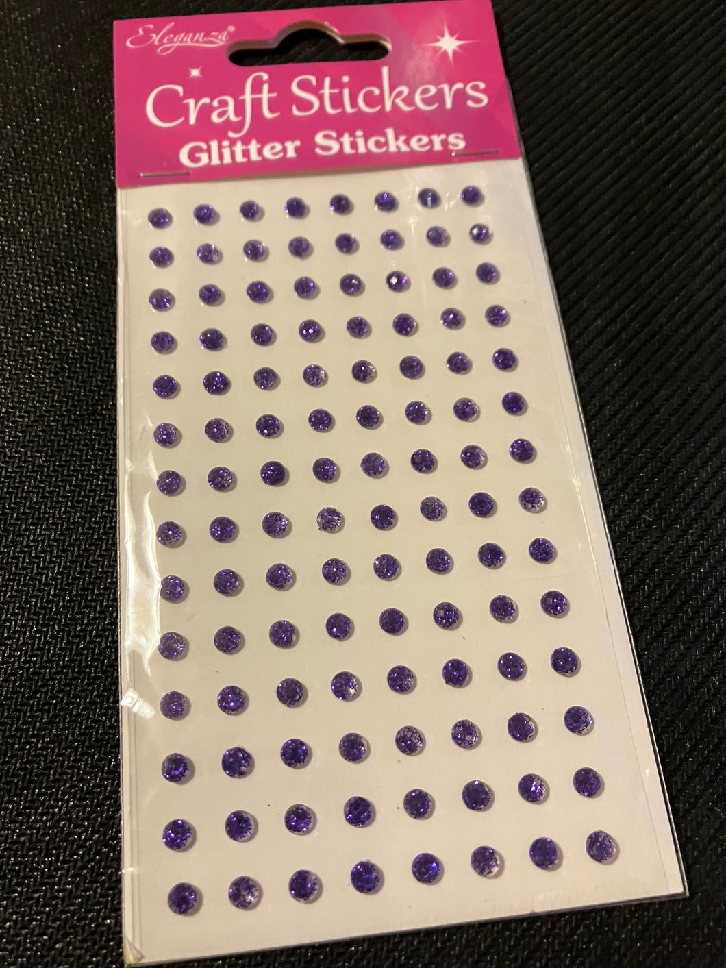 4mm Glitter Gems - Purple