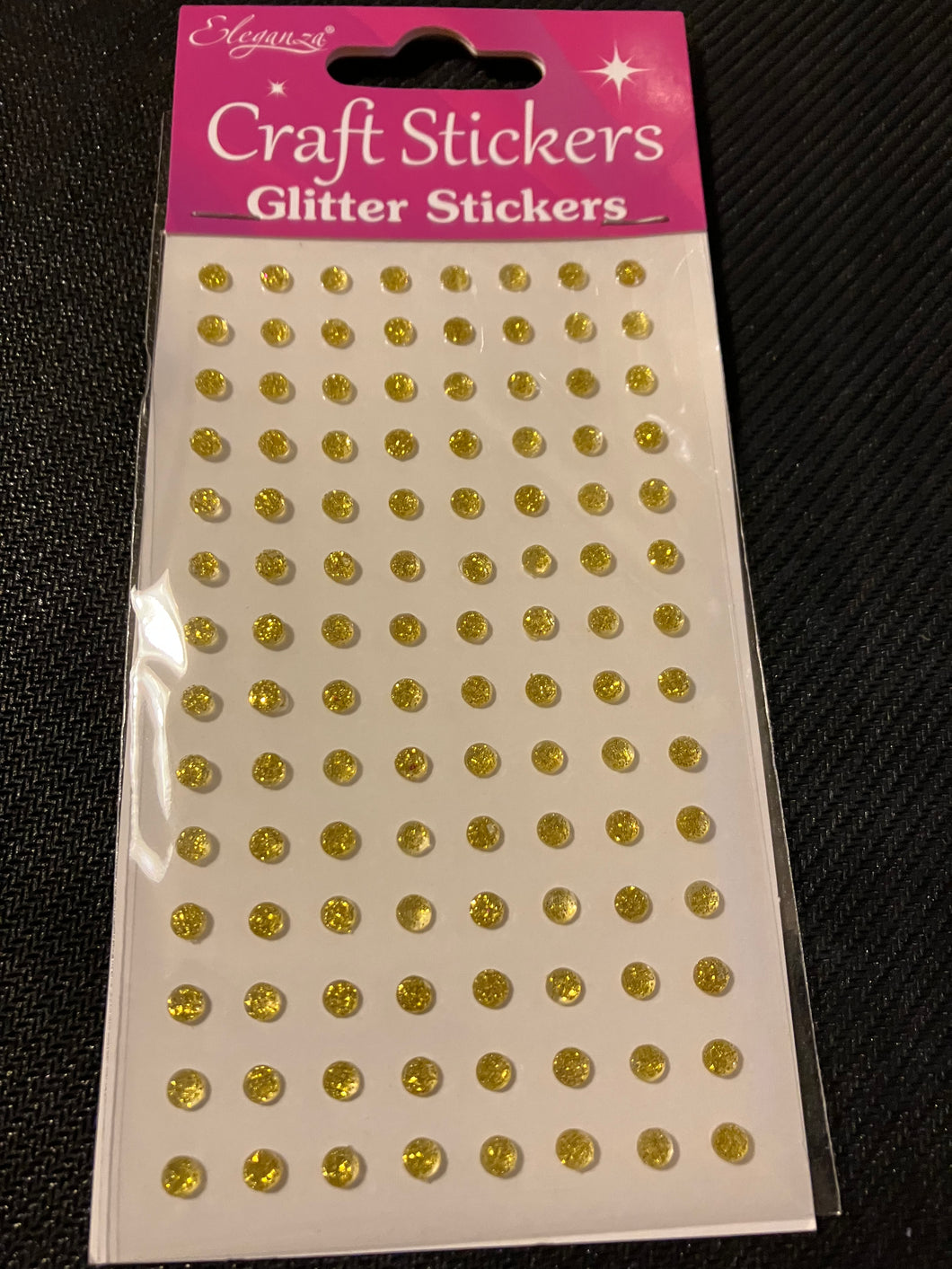 4mm Glitter Gems - Gold
