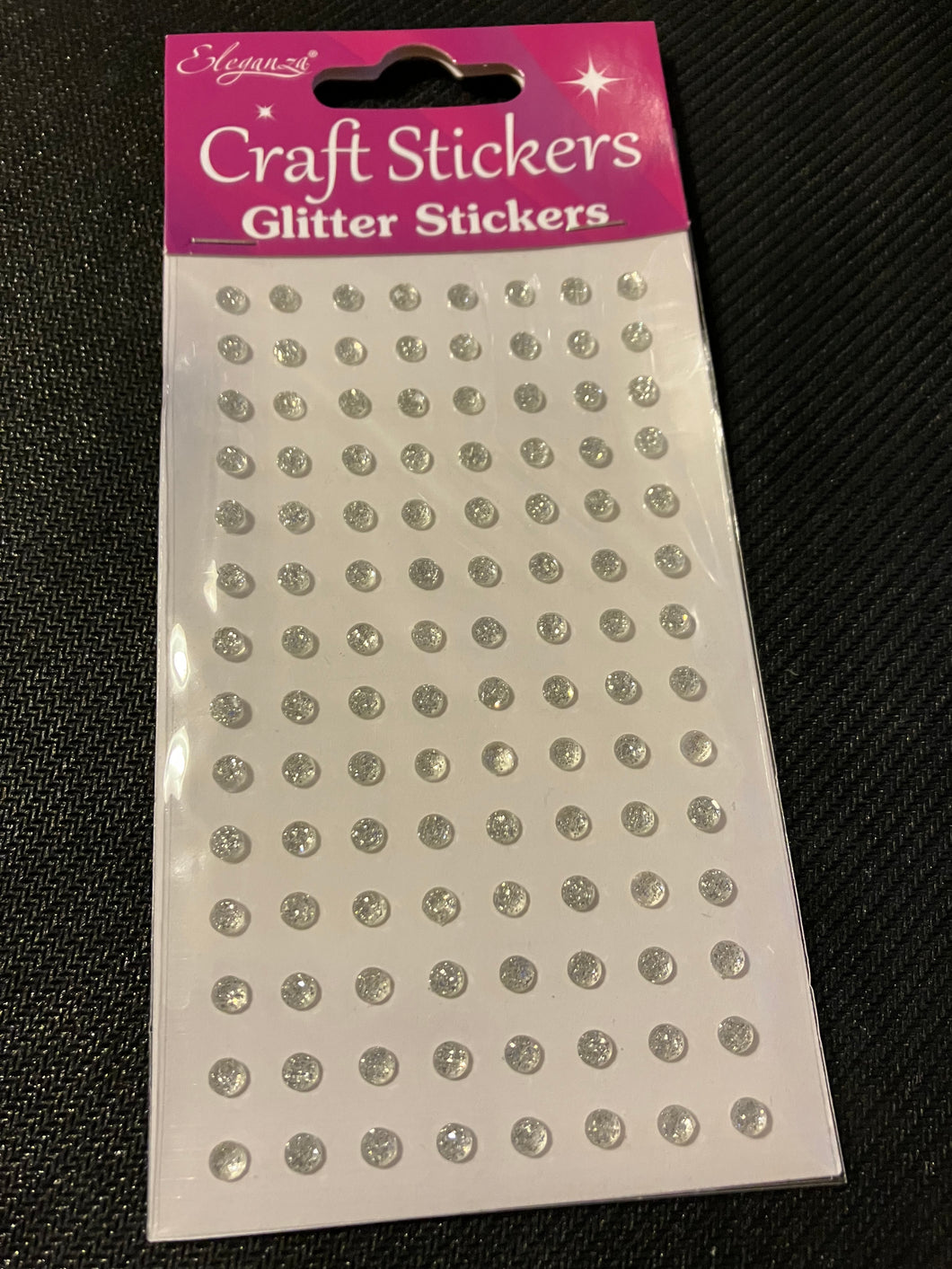 4mm Glitter Gems - Silver