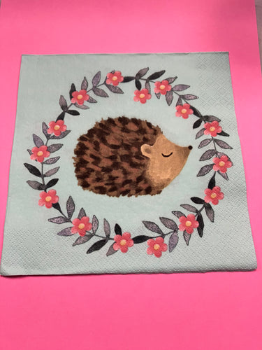 Hedgehog napkin - pack of 4