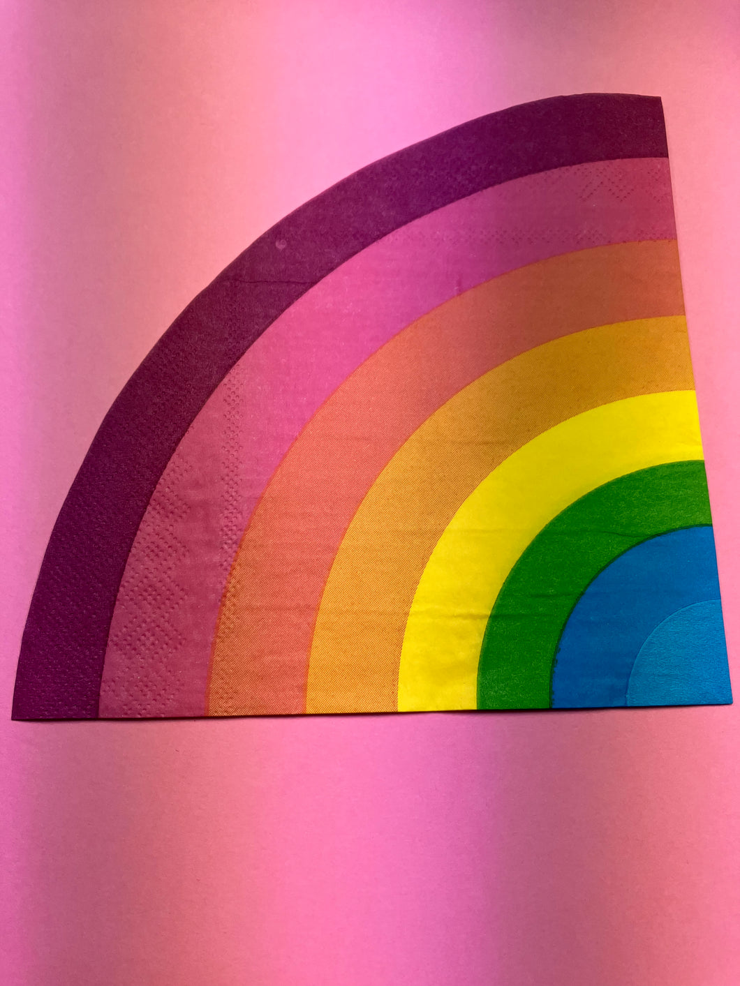 Rainbow circle napkin - single
