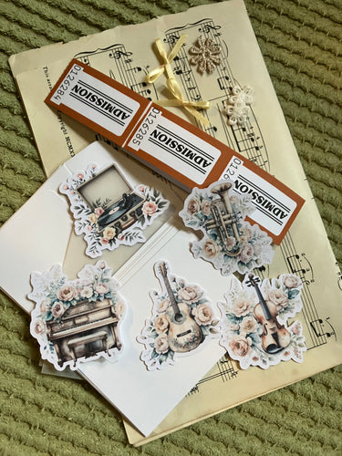 ATC - music and flowers kit