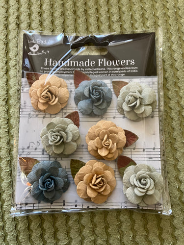 Little Birdie Paper Flowers x8