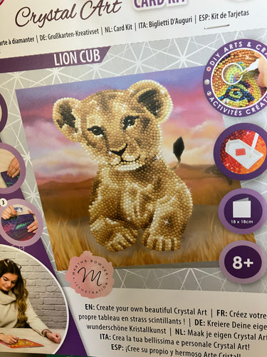 Crystal Art Card Kit - Lion Cub
