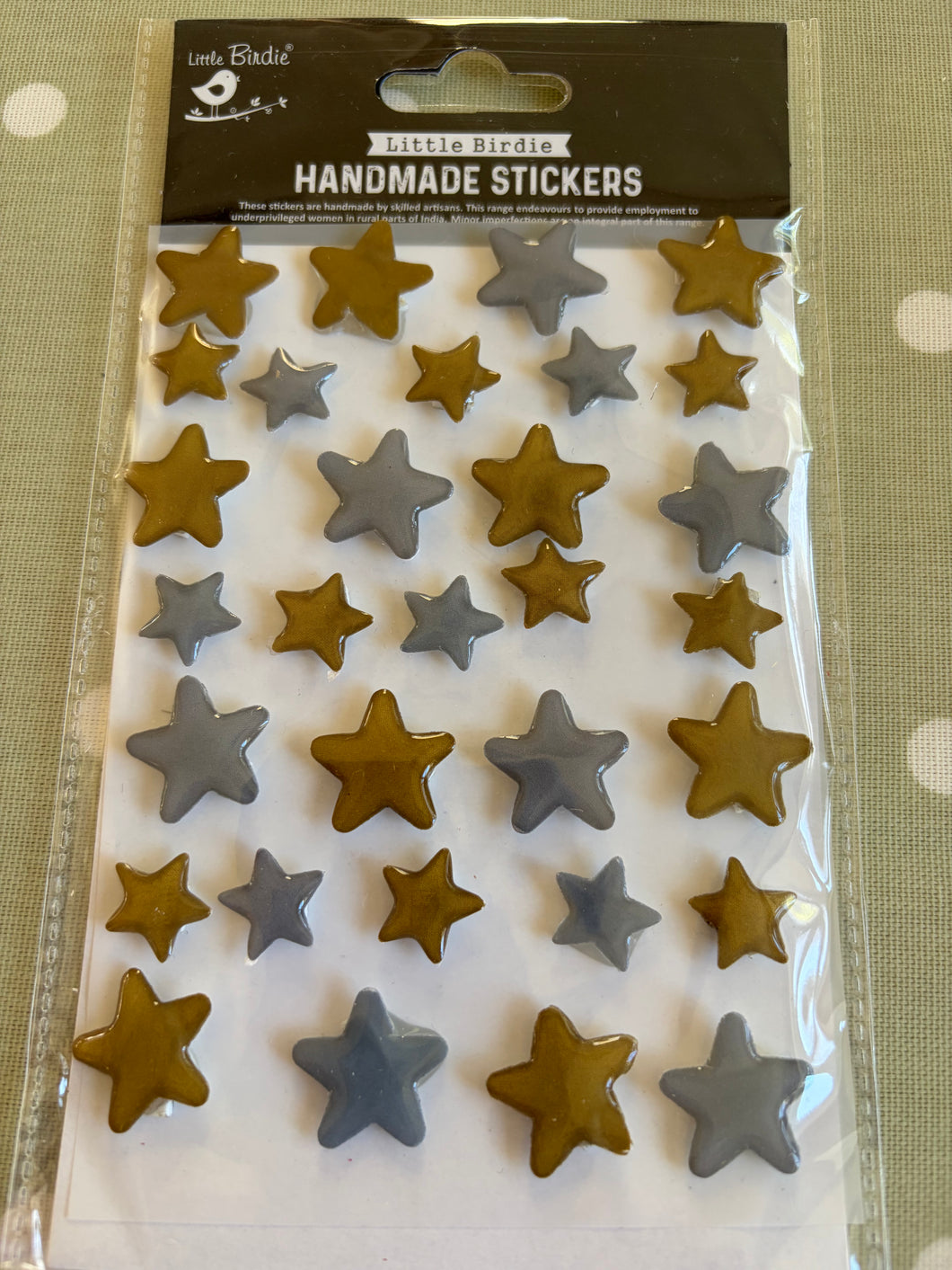 Little Birdie 3D stickers - Gold and Silver stars
