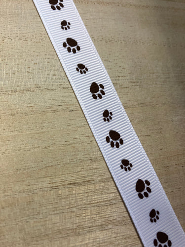 Paw print ribbon - 1 metre