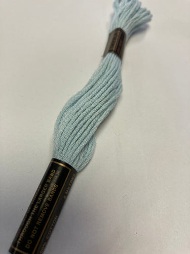 Pale blue embroidery thread