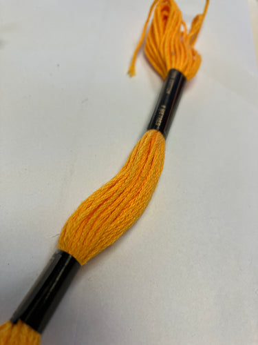 Orange embroidery thread