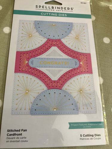 Spellbinders Stitched Fan Cardfront die