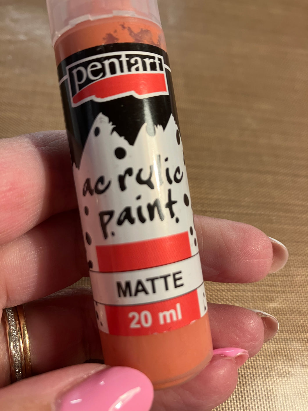 Pentart acrylic paint 20ml - Coral