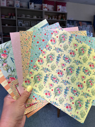 Pretty papers with topper and sentiment sheet