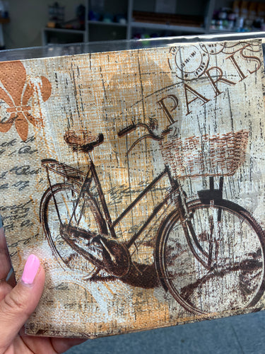 Single napkin - vintage bike