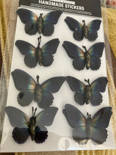 3D Dark Blue butterfly embellishments