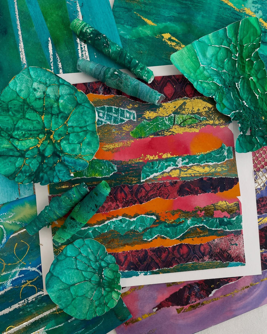 Melt and Burn mixed media workshop. Friday 21st November 10.30am-12.30