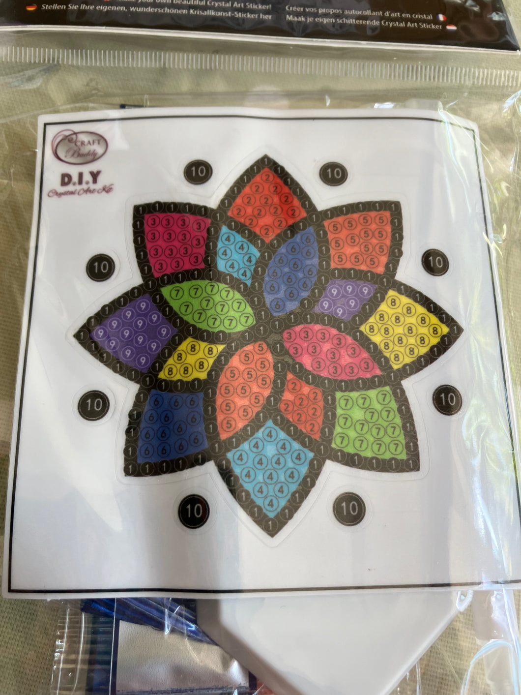 Mandala crystal art sticker kit