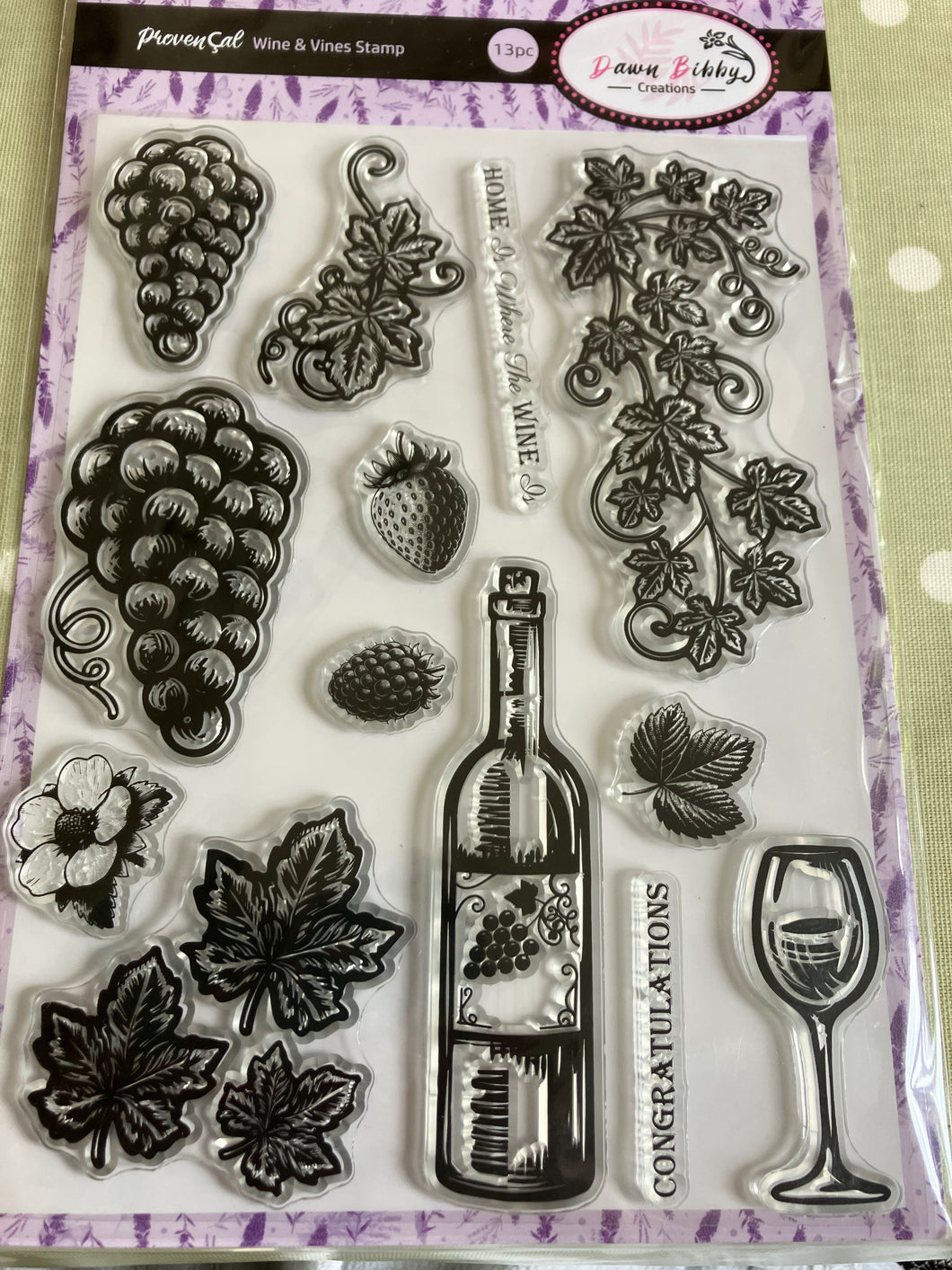 Dawn Bibby Wine and Vines A5 stamp set