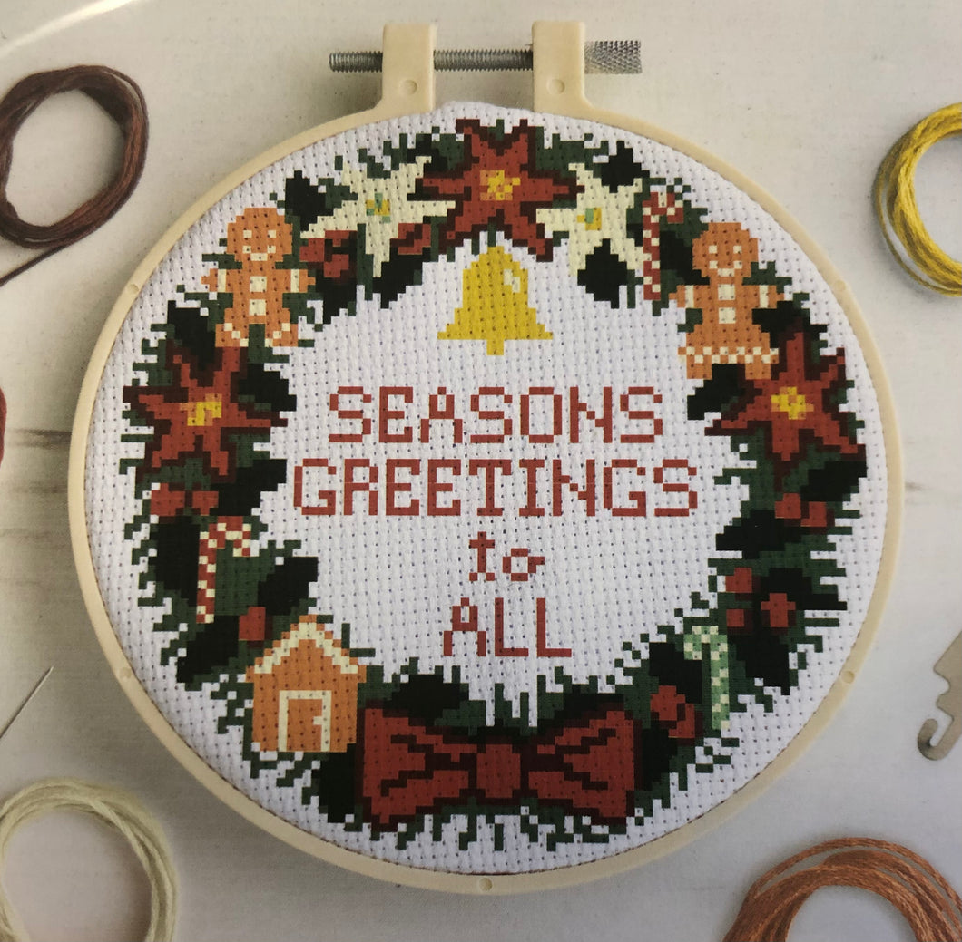 Cross Stitch Kit - Christmas Wreath